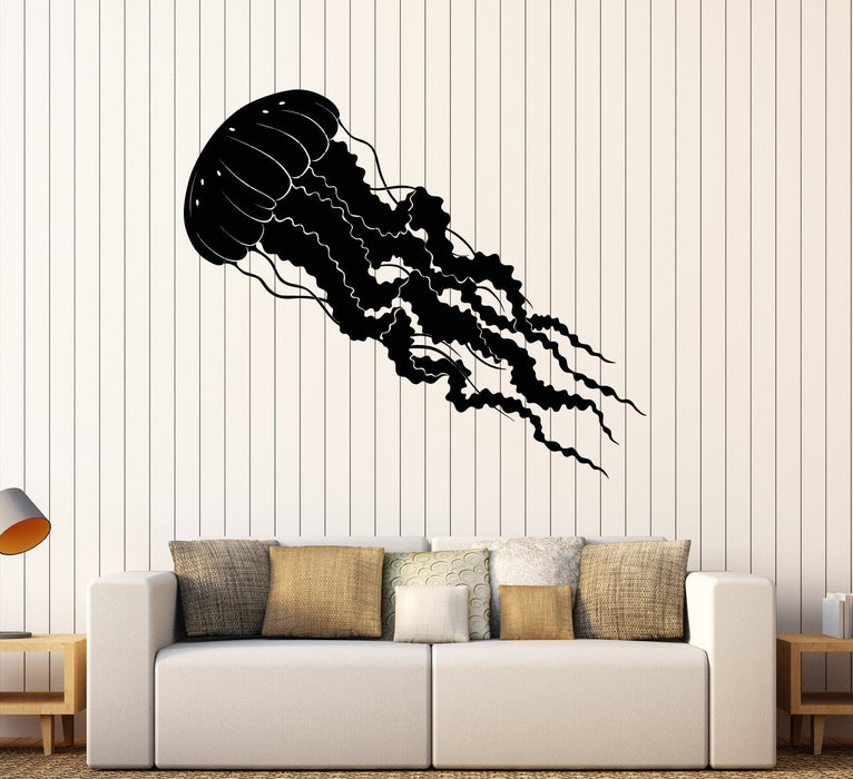 Vinyl Wall Decal Jellyfish Sea Ocean Animals Tentacles Stickers Unique Gift (2038ig)