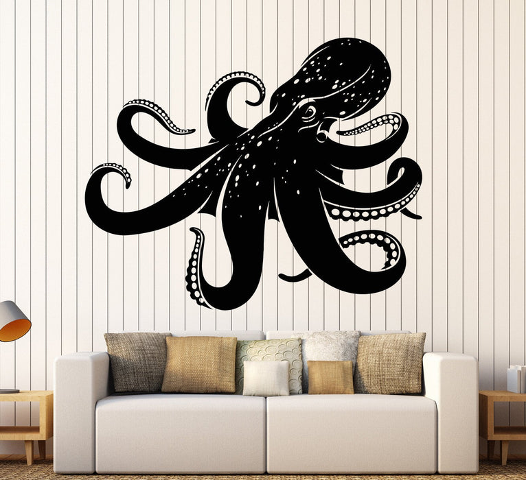 Vinyl Wall Decal Octopus Sea Monster Ocean Animal Beast Stickers Unique Gift (1167ig)