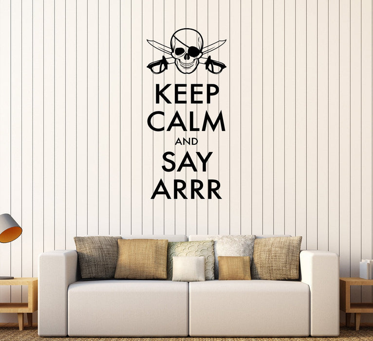 Vinyl Wall Decal Corsair Quote Pirate Skull Teen Room Decor Stickers Unique Gift (294ig)