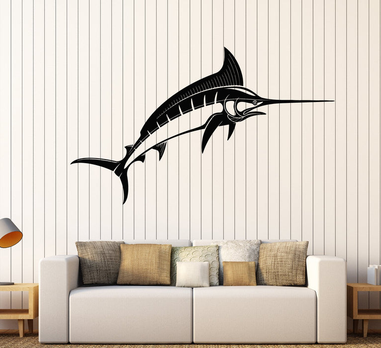 Vinyl Wall Decal Swordfish Sea Fish Fishing Store Stickers Unique Gift (1732ig)