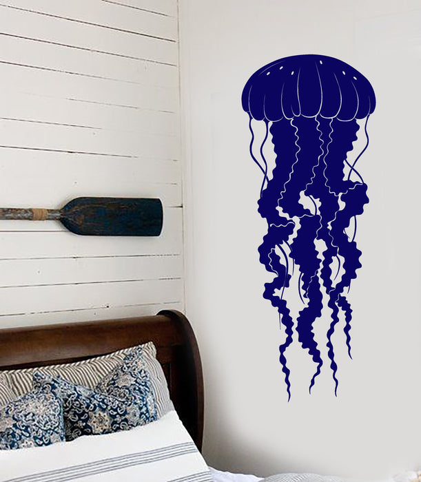Vinyl Wall Decal Jellyfish Sea Ocean Animals Tentacles Stickers Unique Gift (2038ig)