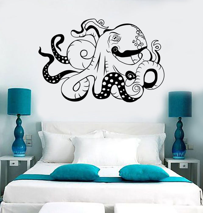 Vinyl Wall Decal Octopus Sea Ocean Monster Beast Stickers Unique Gift (1557ig)