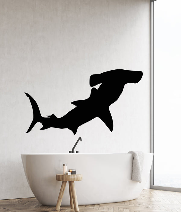 Vinyl Wall Decal Shark Sea Ocean Predator Animal For Bathroom Stickers (2790ig)