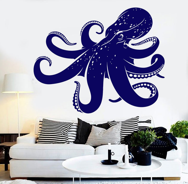 Vinyl Wall Decal Octopus Sea Monster Ocean Animal Beast Stickers Unique Gift (1167ig)
