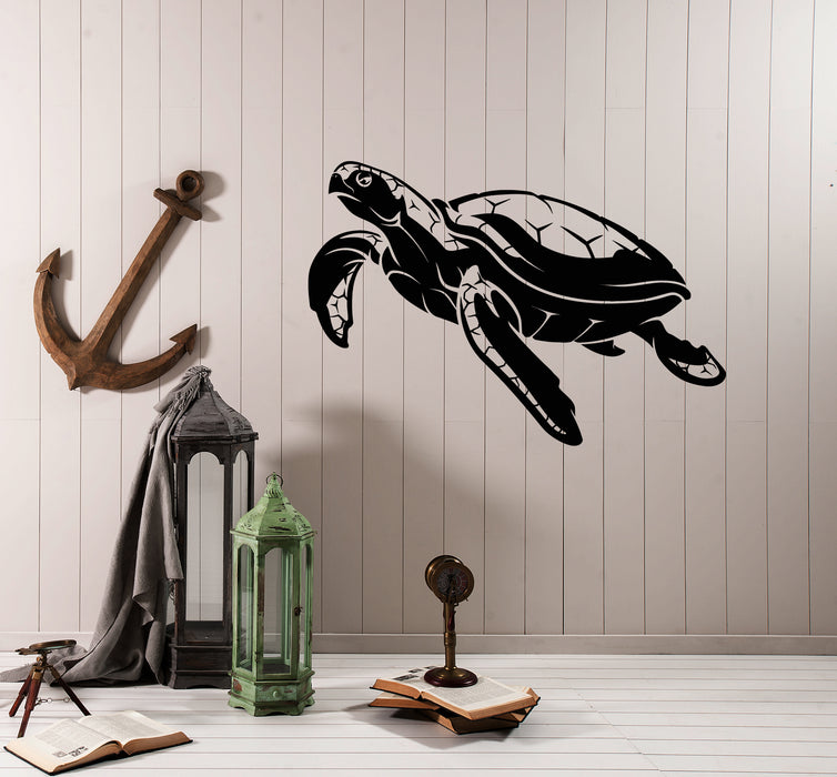 Виниловые наклейки на стену Океан Морская черепаха Животные Морской Пляж Стиль Наклейки (3976ig)