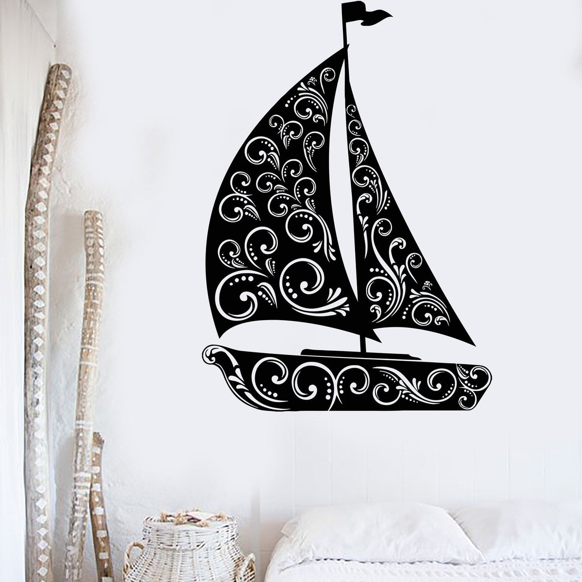 Vinyl Wall Decal Ship Sail Yacht Marine Sea Nautical Decor Stickers Un