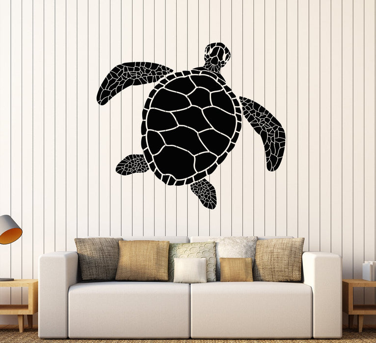 Vinyl Wall Decal Sea turtle Ocean Marine Style Animal Bathroom Decor Stickers Unique Gift (1731ig)