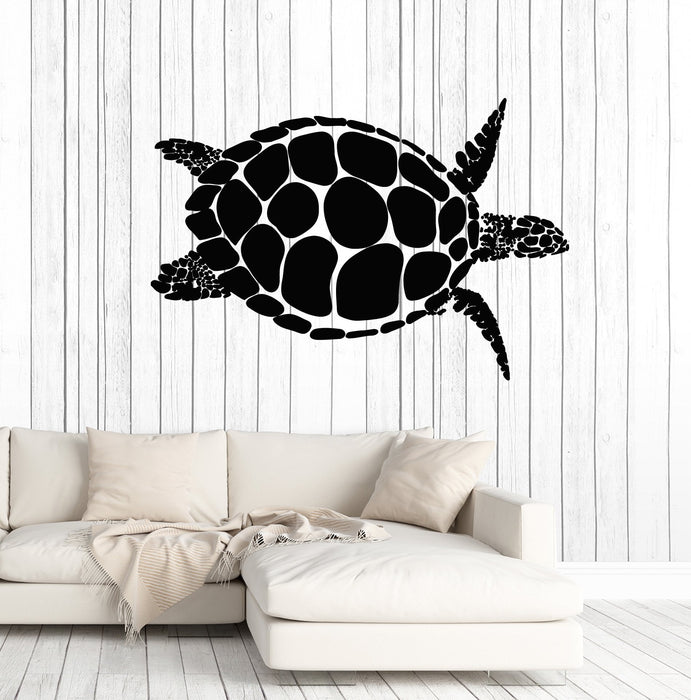 Vinyl Wall Decal Abstract Sea Turtle Animal Marine Style Stickers Unique Gift (1982ig)