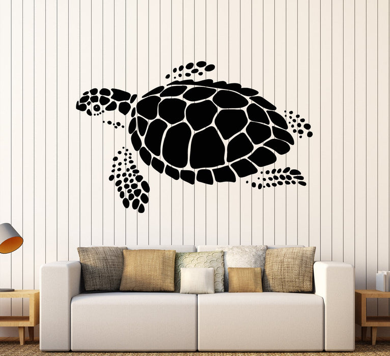 Vinyl Wall Decal Abstract Sea Animal Turtle Ocean Marine Style Stickers (2167ig)