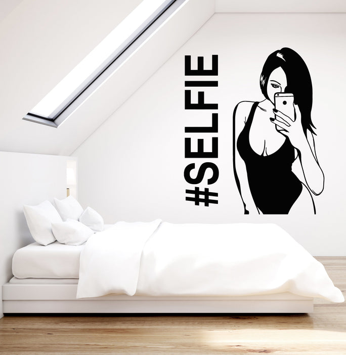 Vinyl Wall Decal Swag Style Sexy Girl Selfie Nude Hot Stickers (2537ig)