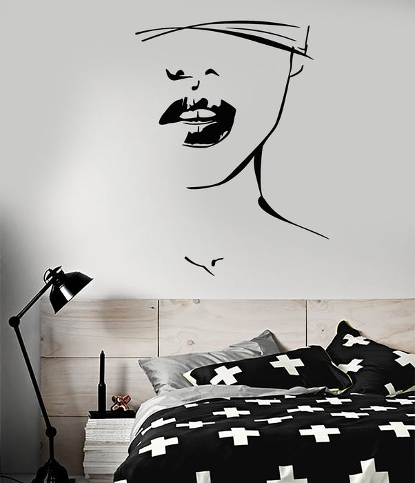 Vinyl Wall Decal Hot Sexy Girl Face Lips Eye Patch Erotic Stickers (2232ig)