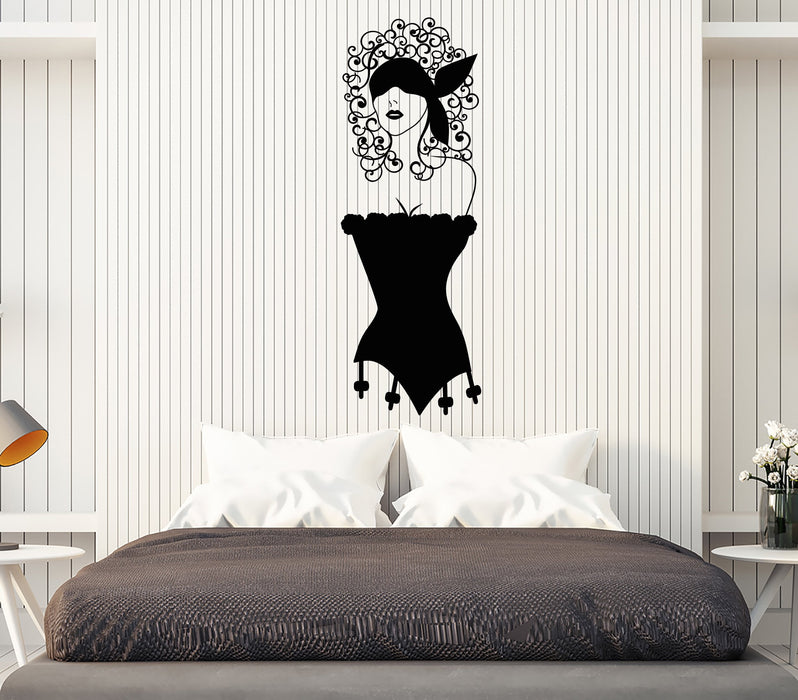 Vinyl Wall Decal Erotic Adult Corset Sexy Hot Girl Stickers Unique Gift (2084ig)