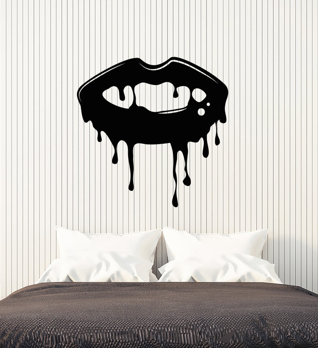Виниловые наклейки на стену Сексуальные горячие девушки Губы помада Макияж Наклейки (3320ig)