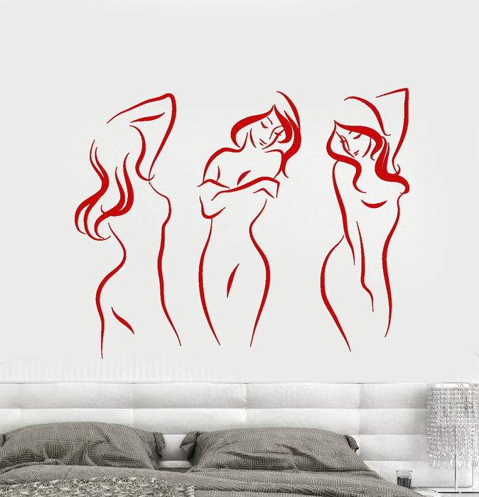Vinyl Wall Decal Beautiful Sexy Naked Girls Decor For Adults Stickers Unique Gift (1685ig)
