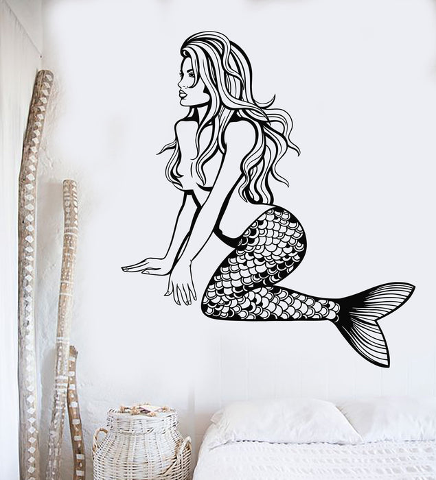 Vinyl Wall Decal Sexy Mermaid Girl Nymph Ocean Sea Style Stickers Uniq —  Wallstickers4you