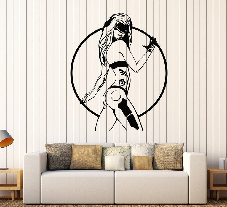 Vinyl Wall Decal Robot Girl Gamer Video Game Mechanical Woman Stickers Unique Gift (1016ig)