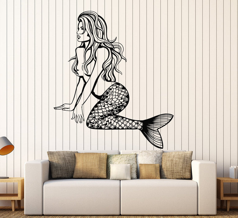 Vinyl Wall Decal Sexy Mermaid Girl Nymph Ocean Sea Style Stickers Unique Gift (1123ig)