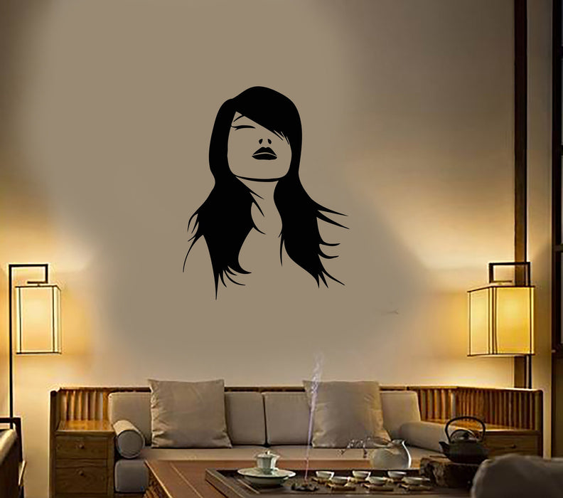 Wall Stickers Vinyl Decal Hot Sexy Girl Oriental Woman Beautiful Hair Unique Gift (ig1657)