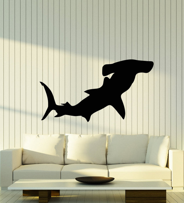 Vinyl Wall Decal Shark Sea Ocean Predator Animal For Bathroom Stickers (2790ig)
