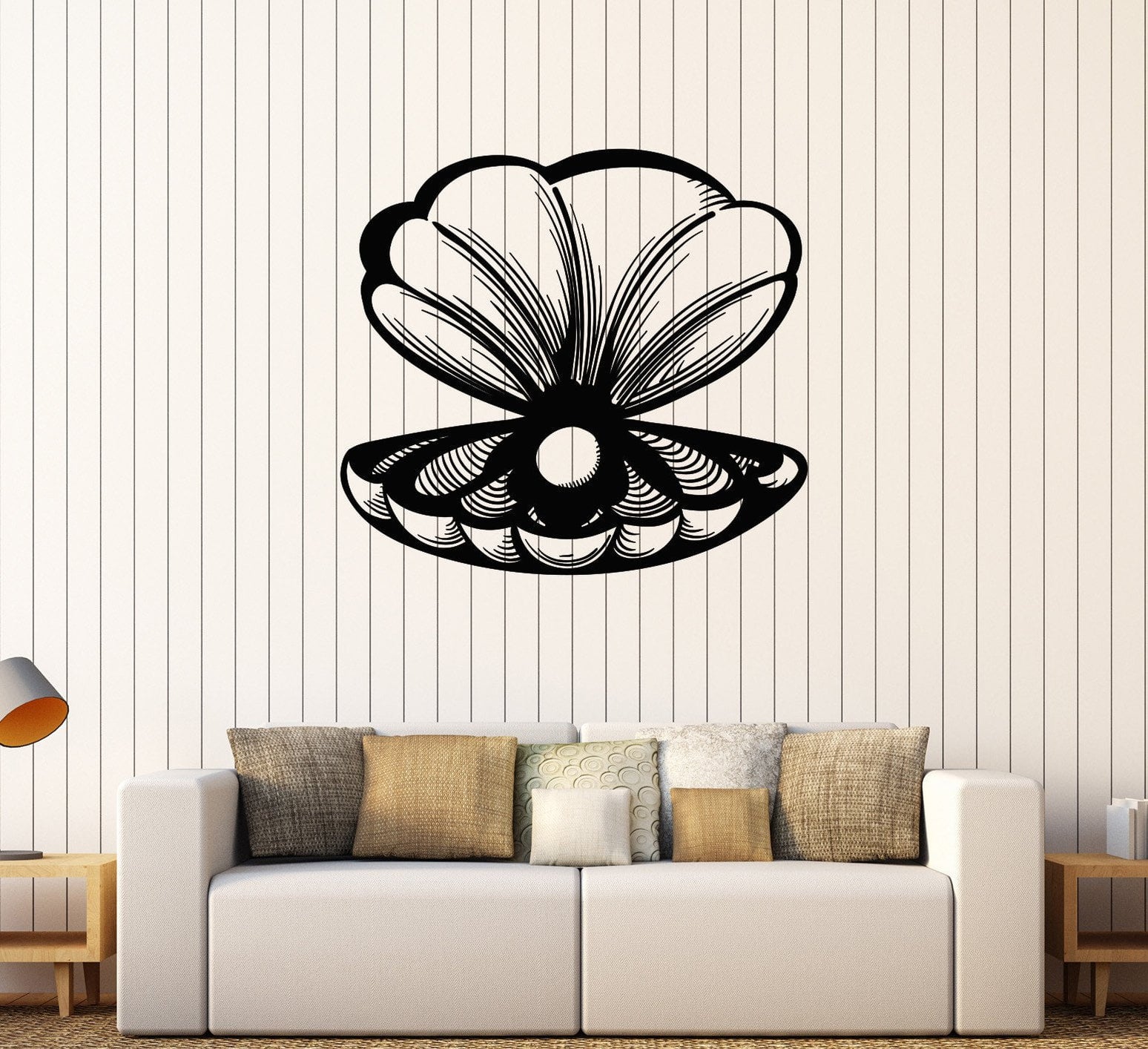 Vinyl Wall Decal Shell Pearl Sea Ocean Marine Decor Stickers Unique Gi ...