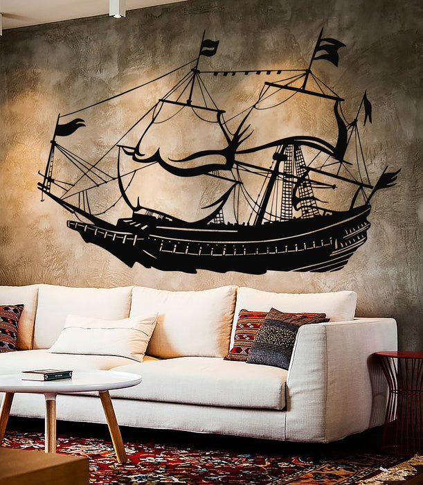 Autocollant mural en vinyle pour bateau à voile, bateau à voile, bateau, bateau, cadeau unique (806ig)
