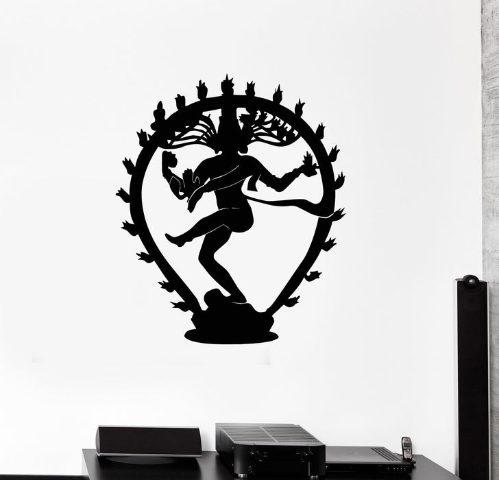 Vinyl Wall Decal Shiva Silhouette Hinduism God Hindu Religion Art Stickers Unique Gift (ig4961)