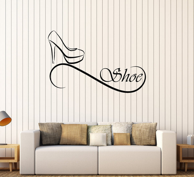 Vinyl Wall Decal Shoe Shop Fashion Girl Room Stickers Mural Unique Gift (553ig)