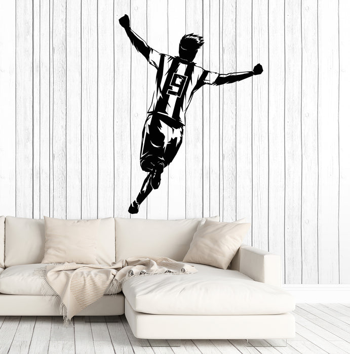 Autocollant mural en vinyle pour joueur de football, champion, jeu, sport (3258ig)