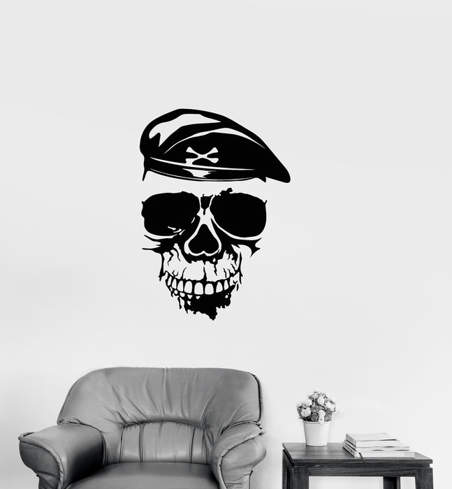 Vinyl Wall Decal Soldier Skull Military Gamer Room Decor Stickers (3901ig)