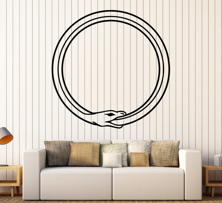 Vinyl Wall Decal Ouroboros Snake Symbol Infinity Circle Stickers Unique Gift (928ig)