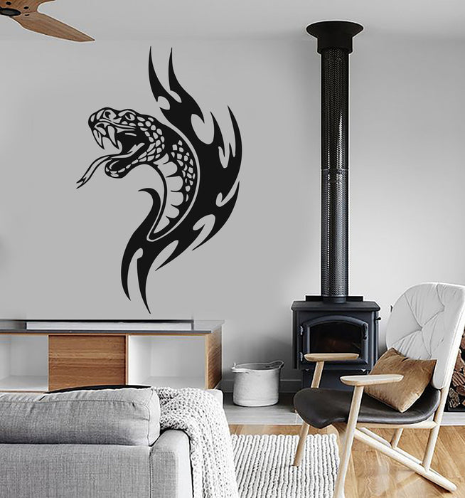 Wall Stickers Vinyl Decal Snake Fire Tribal Reptile Decor Unique Gift (ig208)
