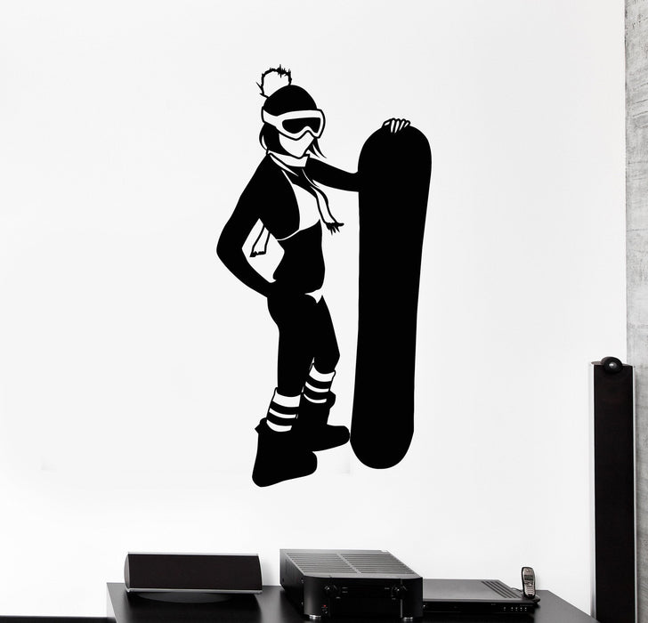 Vinyl Wall Decal Snowboarding Snowboarder Sexy Girl Sport Stickers Unique Gift (1013ig)