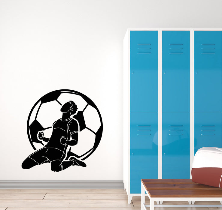 Vinyl Wall Decal Soccer Sport Game Ball Player Boys Room Stickers (3624ig)