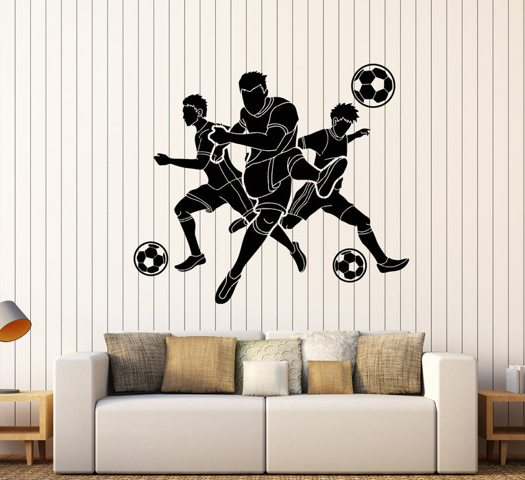 Виниловые наклейки на стену с изображением игроков футбольных мячей и спортивных команд (3183ig) 