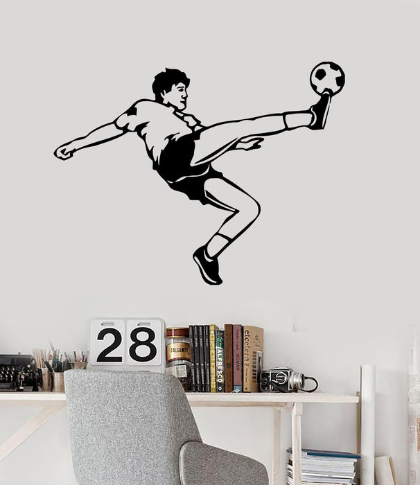 Vinyl Wall Decal Soccer Player Ball Sports Room Decor Stickers Murals Unique Gift (ig616)