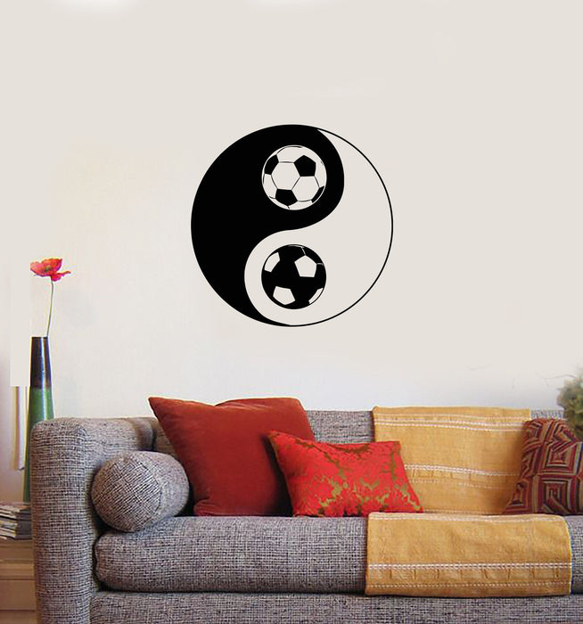 Wall Stickers Vinyl Decal Yin Yang Symbol  Oriental Soccer Football (z1998)