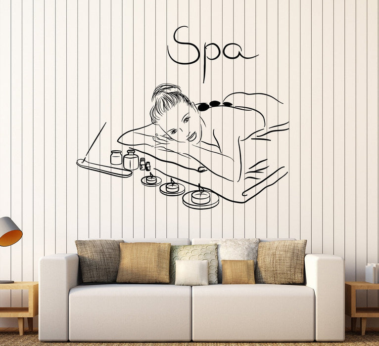 Vinyl Wall Decal Spa Beauty Salon Massage Relax Stickers Mural Unique Gift (213ig)