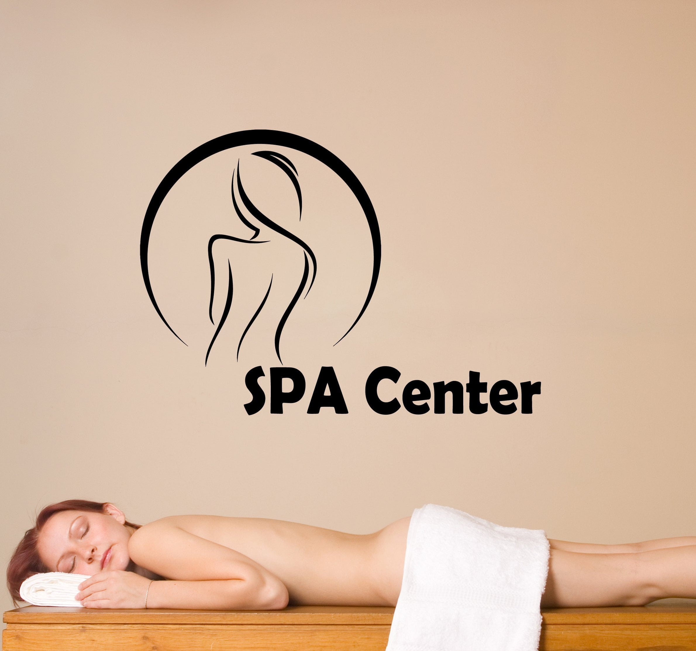 Vinyl Wall Decal SPA Massage Center Signboard Health And Beauty Sticke ...