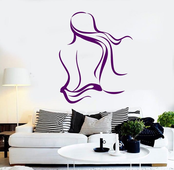 Autocollant mural en vinyle Spa Salon Femme nue Massage Relax Autocollants Cadeau unique (ig4116)