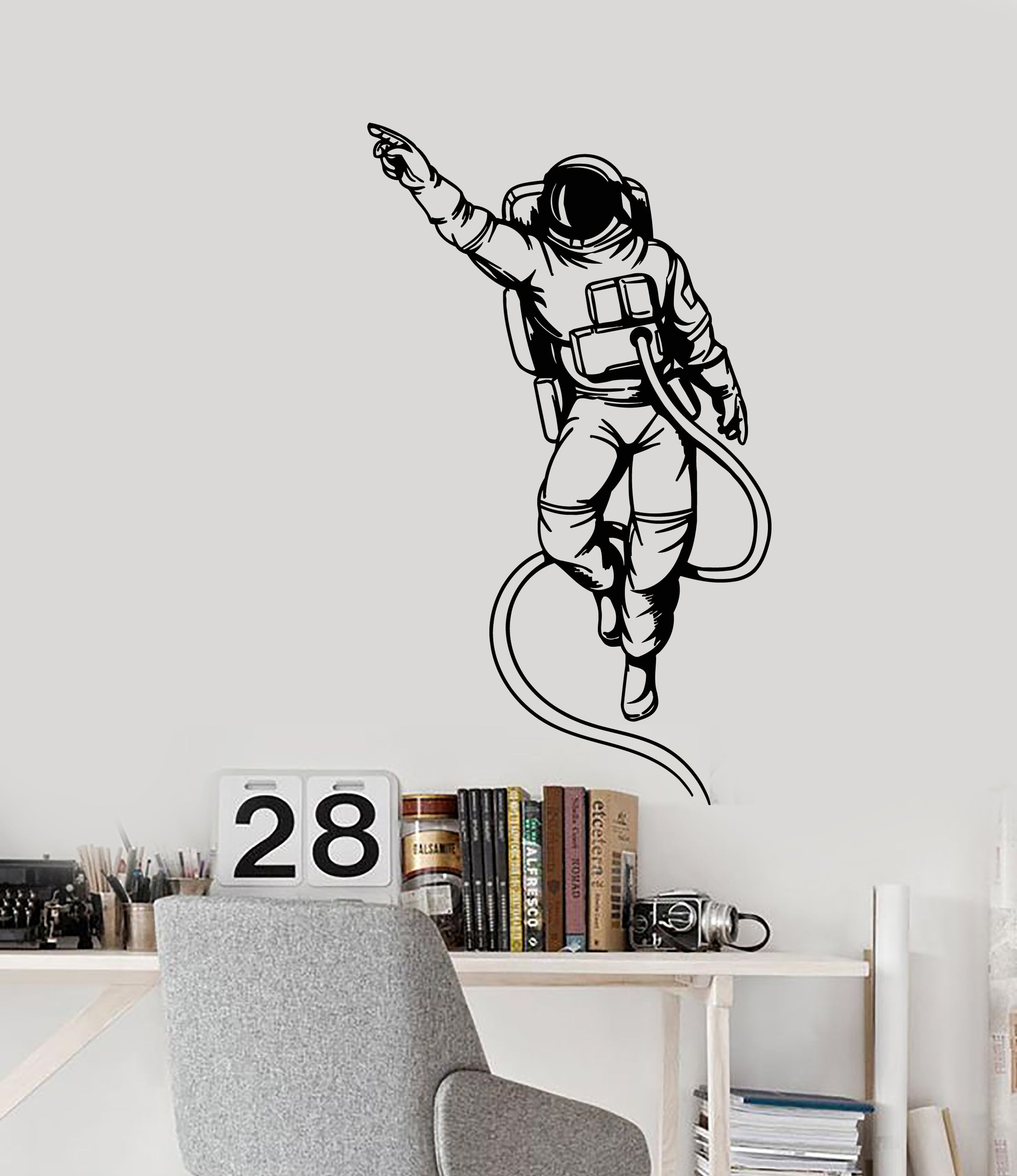 Vinyl Wall Decal Astronaut Costume Spaceman Space Stickers (3255ig ...