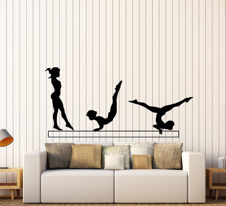 Vinyl Wall Decal Artistic Gymnastics Sport Girl Gymnast Woman Stickers Unique Gift (2020ig)