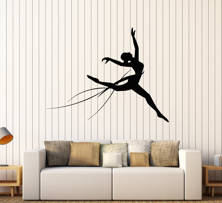 Vinyl Wall Decal Gymnastics Gymnast Girl Sport Stickers (2328ig)