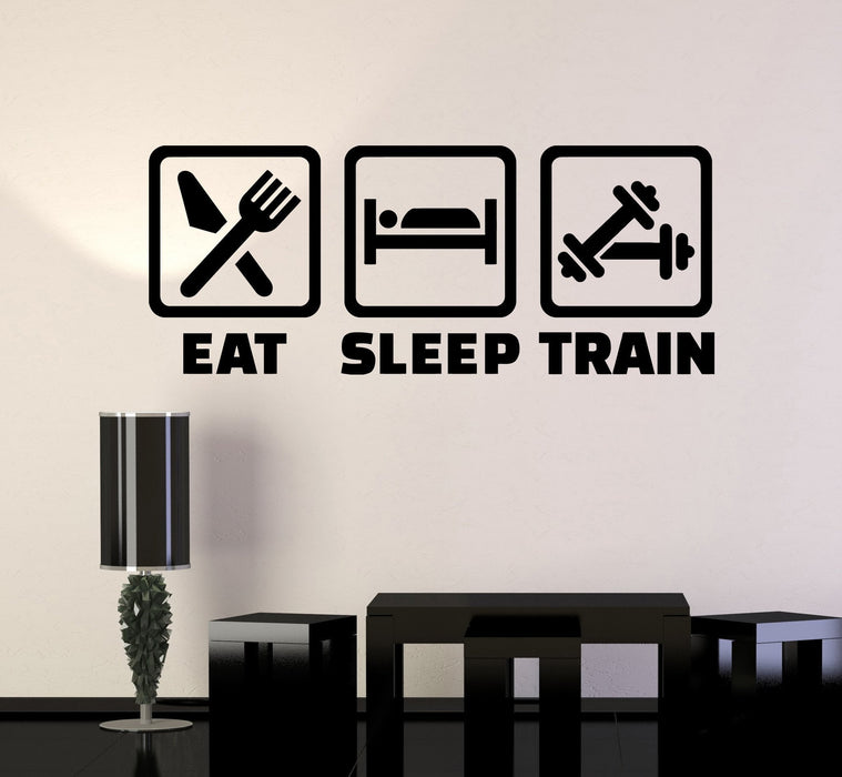 Vinyl Wall Decal Fitness Training Healthy Lifestyle Gym Stickers Unique Gift (ig4388)