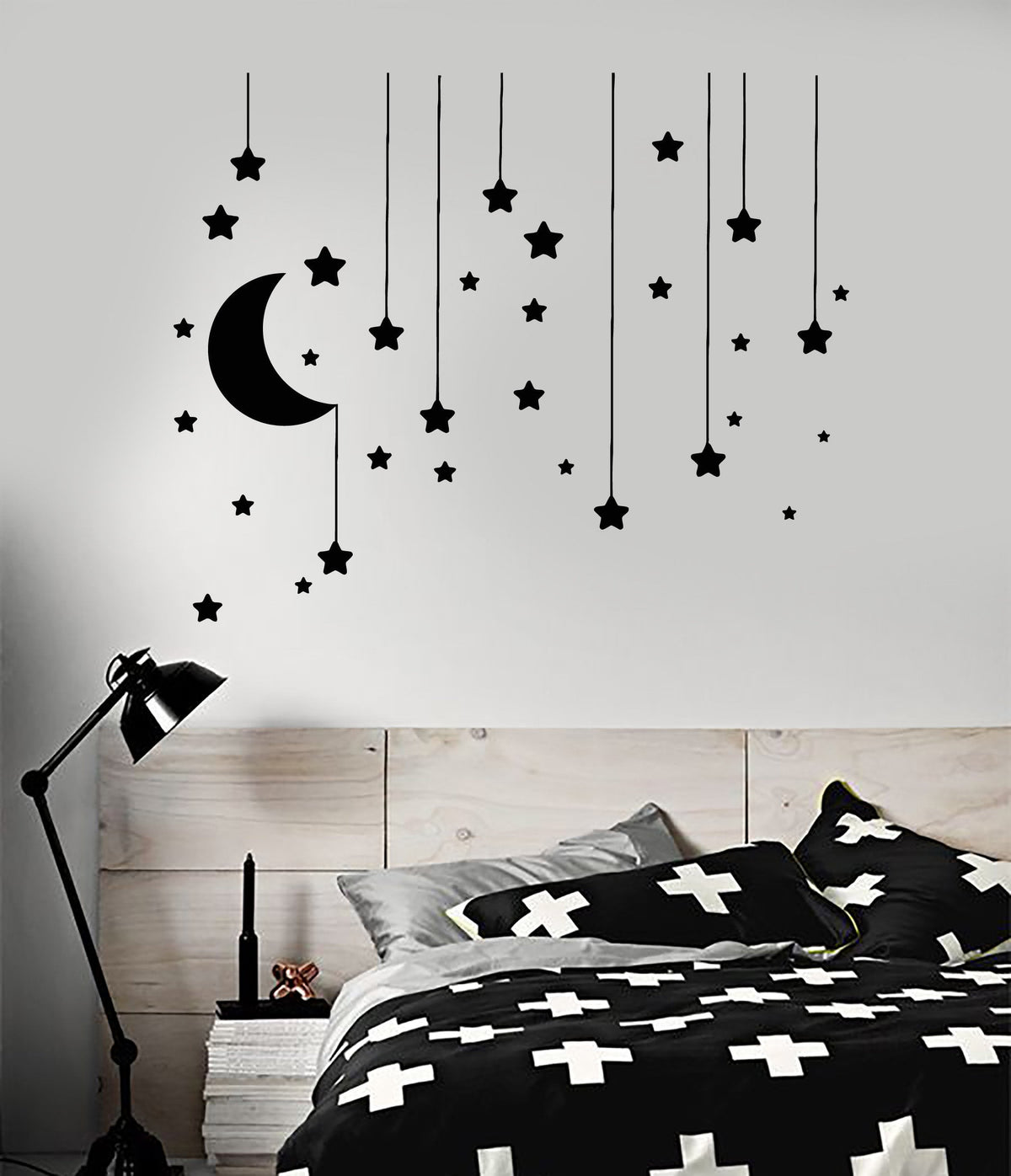Vinyl Wall Decal Stars Crescent Moon Dream Bedroom Ideas Stickers Uniq ...