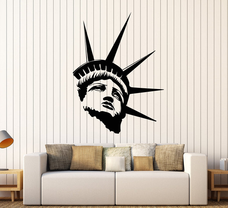 Vinyl Wall Decal Statue Of Liberty America New York USA Travel Stickers Unique Gift (953ig)