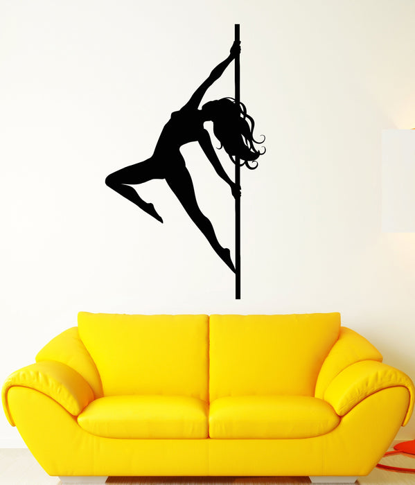 Vinyl Wall Decal Stripper Striptease Dancer Girl Pole Dance Stickers (2240ig)
