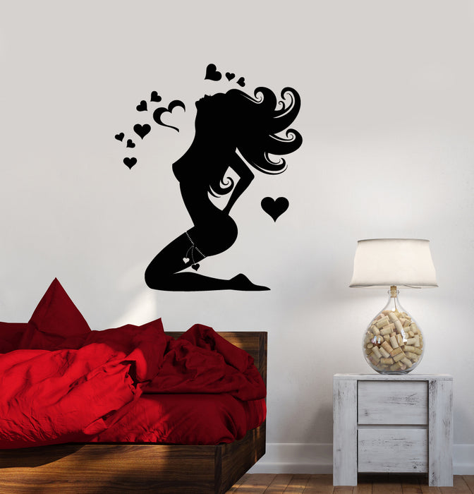 Виниловые наклейки на стену Стриптизерша Сексуальная голая девушка Стриптиз Танец Наклейки (3761ig)