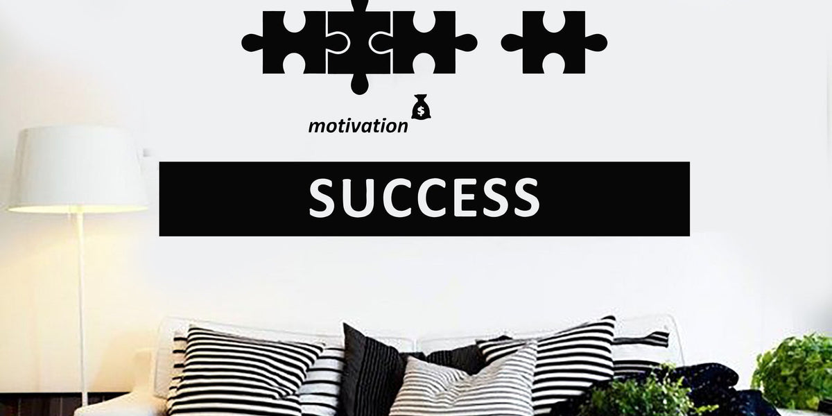 Vinyl Wall Decal Success Office Decoration Motivation Stickers Unique ...