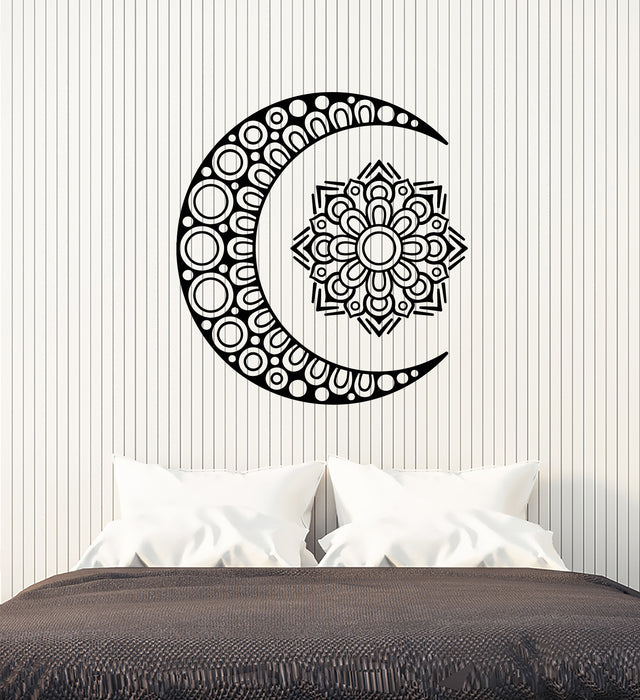 Виниловые наклейки на стену Полумесяц и звезда Восточный орнамент Наклейки (3156ig) 