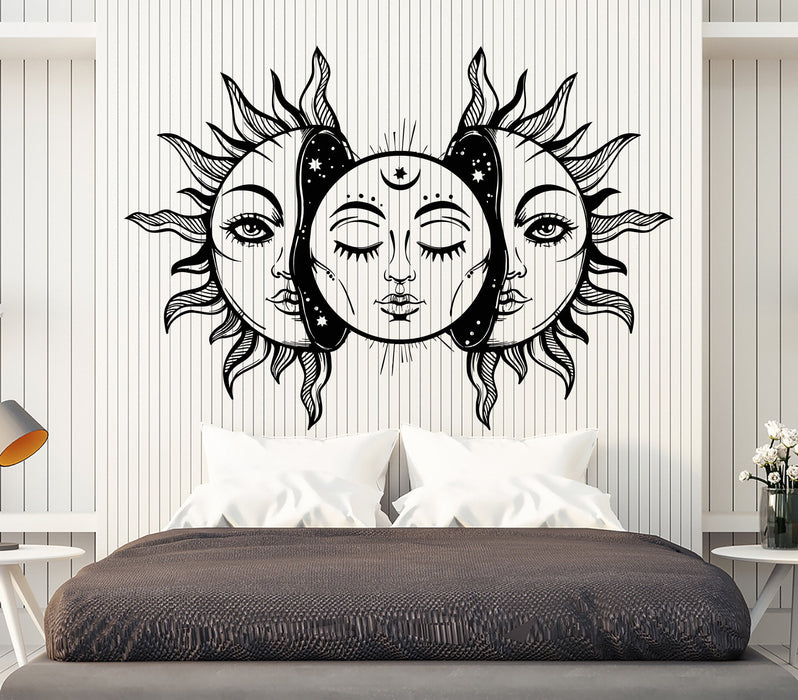 Vinyl Wall Decal Art Sun Star Moon Bedroom Decor Fairy Tale Stickers Unique Gift (1292ig)